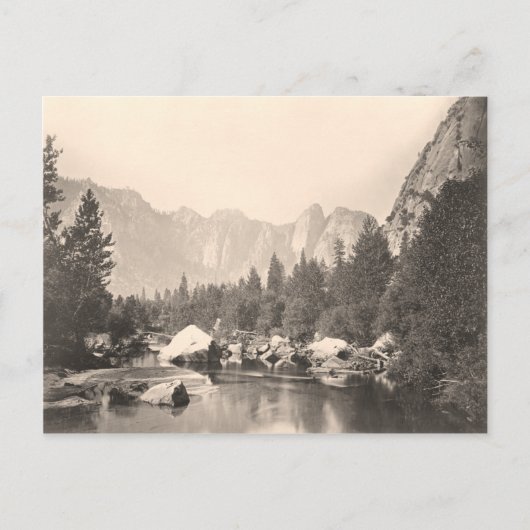Vintage Image des Yosemite Nationalparks Postkarte (Vorderseite)