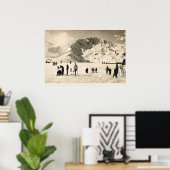 Vintage Image, Frankreich, Superbagnerie, Skifahre Poster (Heimbüro)