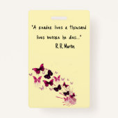 Vintage Image mit benutzerdefinierbarem Lesezeiche Ausweis (Rückseite)