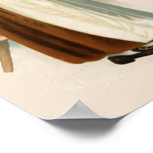 Vintage Image mit Küchenmessungen Poster (Ecke)