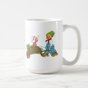 Vintage Image mit zwei niederländischen Kinder Tas Kaffeetasse