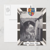 Vintage image, Totnes, Devon, 1890 Postkarte (Vorne/Hinten)