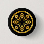 Vintage Imitate Gold Japan Inoue Mon Oriental Button (Vorderseite)