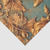 Vintage Imitate Gold Rose staubblaue blaue Barocke Seidenpapier (Detail)
