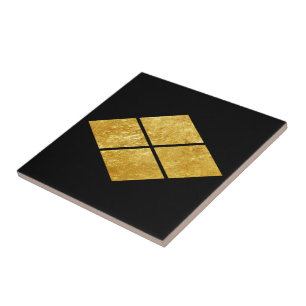 Vintage Imitate Gold Takeda Japan Mon Vector Fliese