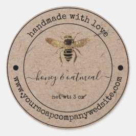 Vintage Imitate |Handgemachte Seifenkennzeichnung Runder Aufkleber