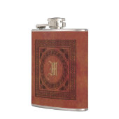 Vintage Imitate Leather Celtic Knot Template Flachmann (Links)