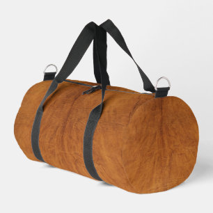 Vintage Imitate Leather Tan Color Duffle Bag