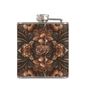 Vintage Imitate mit Blütenbesatz Flachmann (Rückseite)