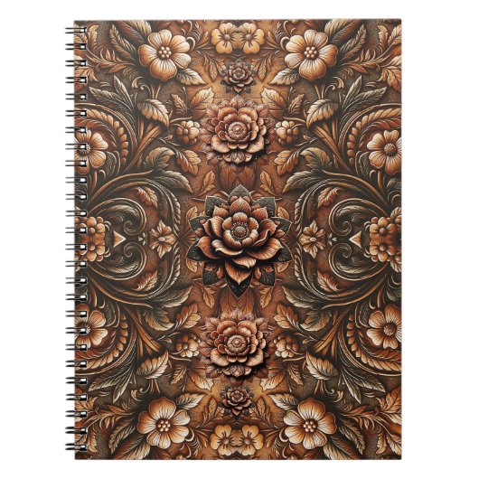 Vintage Imitate mit Blütenbesatz Notizblock (Vorderseite)