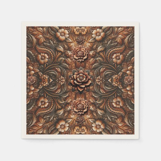 Vintage Imitate mit Blütenbesatz Serviette (Vorderseite)