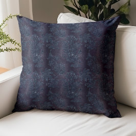 Vintage Imitate Velvet Botanische Marine Blau Lila Kissen