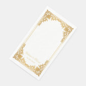 Vintage Imitats Gold Wedding Antique Elegantes Skr Serviette (Ecke)