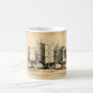 Vintage Imkerei Bienenstöcke Bienenstock Kaffeetasse