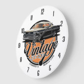 Vintage Impala-Garage Große Wanduhr (Winkel)