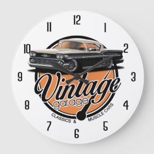 Vintage Impala-Garage Große Wanduhr