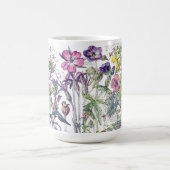 Vintage Impatiens Blumen-Kraut-Wildblumen-Tasse Kaffeetasse (Mittel)