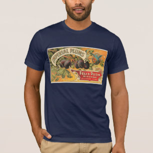 Vintage Imperial Pflaumen Etikett T-Shirt