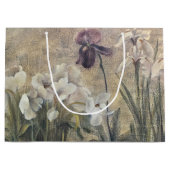 Vintage Impressionism Iris Blossoms Große Geschenktüte (Vorderseite)