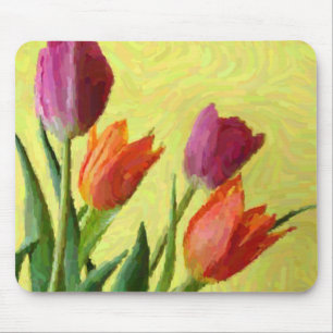 Vintage-Impressionisten-Tulpen-Mauspad Mousepad