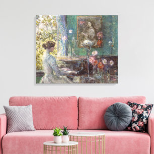 Vintage-Impressionistin-Klavierdamen-Wandkunst Leinwanddruck