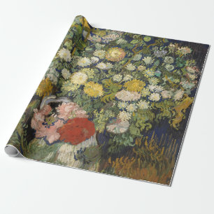 Vintage Impressionistischer Blumenstrauß Van Gogh Geschenkpapier