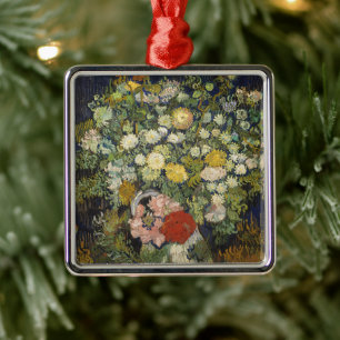 Vintage-impressionistischer Blumenstrauß Van Gogh Ornament Aus Metall