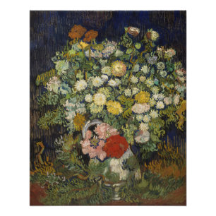 Vintage Impressionistischer Blumenstrauß Van Gogh Poster