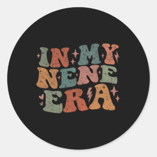 Vintage in meiner Nene-Ära Lustig Groovy Retro-Müt Runder Aufkleber