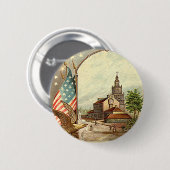 Vintage Independence Hall Button (Vorne & Hinten)