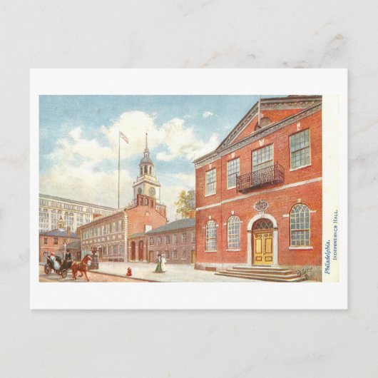 Vintage Independence Hall, Philadelphia, Penn. Postkarte (Vorderseite)