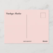 Vintage India Postkarte (Rückseite)