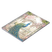 Vintage Indian Style Floral Garden Peacock Notizblock (Linke Seite)