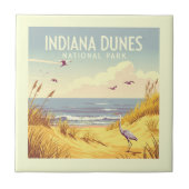 Vintage Indiana Dunes National Park  Fliese (Vorderseite)