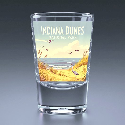 Vintage Indiana Dunes National Park  Schnapsglas