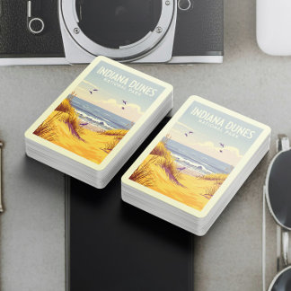 Vintage Indiana Dunes National Park  Spielkarten