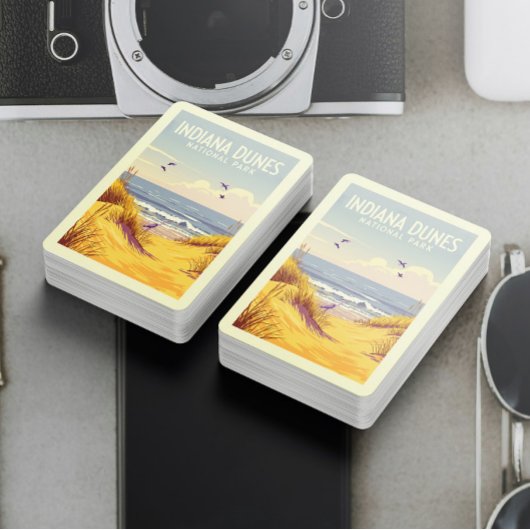 Vintage Indiana Dunes National Park  Spielkarten