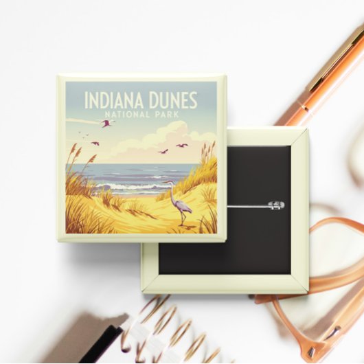 Vintage Indiana Dunes Nationalpark Button