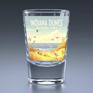 Vintage Indiana Dunes Nationalpark Schnapsglas