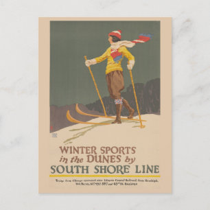 Vintage Indiana Dunes Staat Park Travel Postkarte