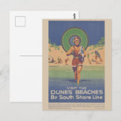 Vintage Indiana Dunes Staat Park Travel Postkarte (Vorne/Hinten)