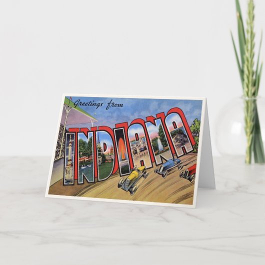 Vintage Indiana Karte (Vorderseite)