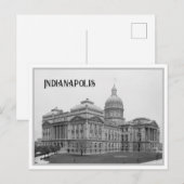 Vintage Indiana Statehouse / Hauptstadt, Indianapo Postkarte (Vorne/Hinten)