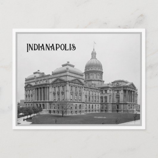 Vintage Indiana Statehouse / Hauptstadt, Indianapo Postkarte (Vorderseite)