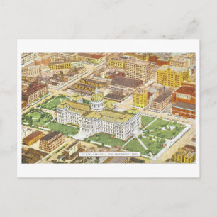 Vintage Indiana Statehouse, Indianapolis Hauptstad Postkarte