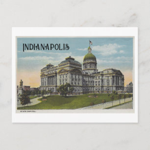 Vintage Indiana Statehouse, Indianapolis Postkarte