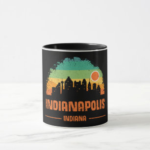 Vintage Indianapolis City Bloomington Retro Tasse