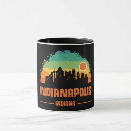 Vintage Indianapolis City Bloomington Retro Tasse (Zentrum)