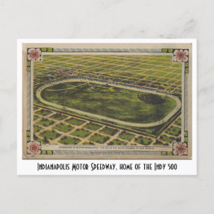 Vintage Indianapolis Motor Speedway, Indy 500 Postkarte