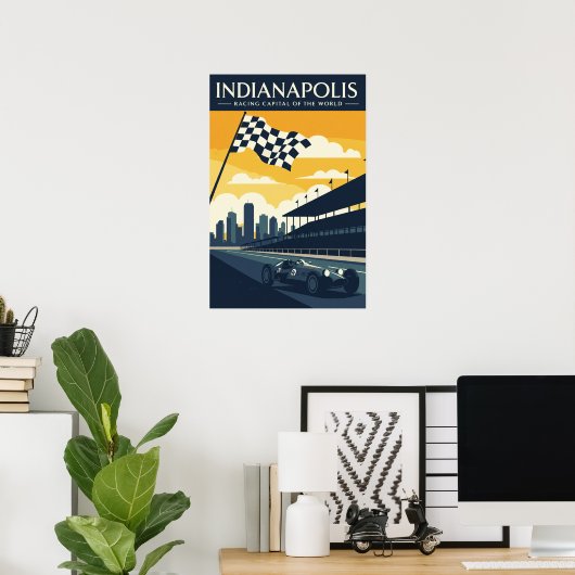 Vintage Indianapolis Poster (Heimbüro)